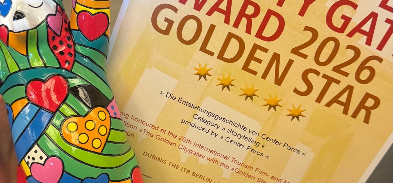 Center Parcs gewinnt renommierten Golden City Gate Award